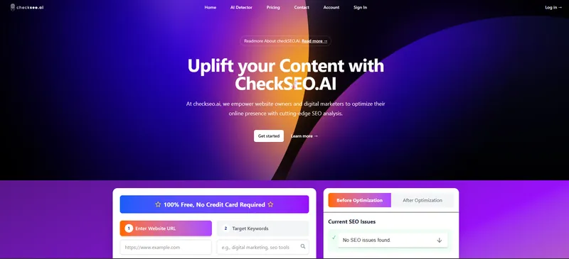 Check SEO AI website preview